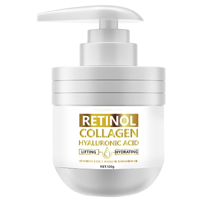 Retinol Cream for Face, Facial Moisturizer with Collagen and Hyaluronic Acid, Anti-Aging & Firming Face Cream Day & Night Face Cream for Wrinkles Fine Lines and Dryness All Skin Types 3.5 Fl Oz
