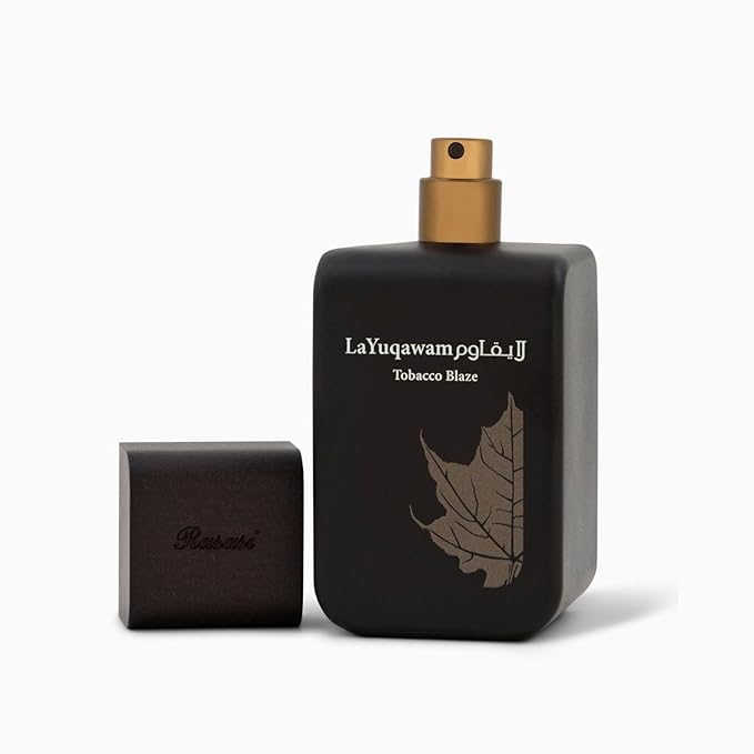 Rasasi La Yuqawam Tobacco Blaze Eau de Parfum for Men | 75ml EDP | Irresistible Pour Homme Spray | Masculine Oudh Woody Patchouli Leather | Signature Arabian Perfumery Perfumes