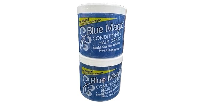 Blue Magic Original Hair Conditioning Dressing, Moisturizing Formula, 12 oz (2-Pack)