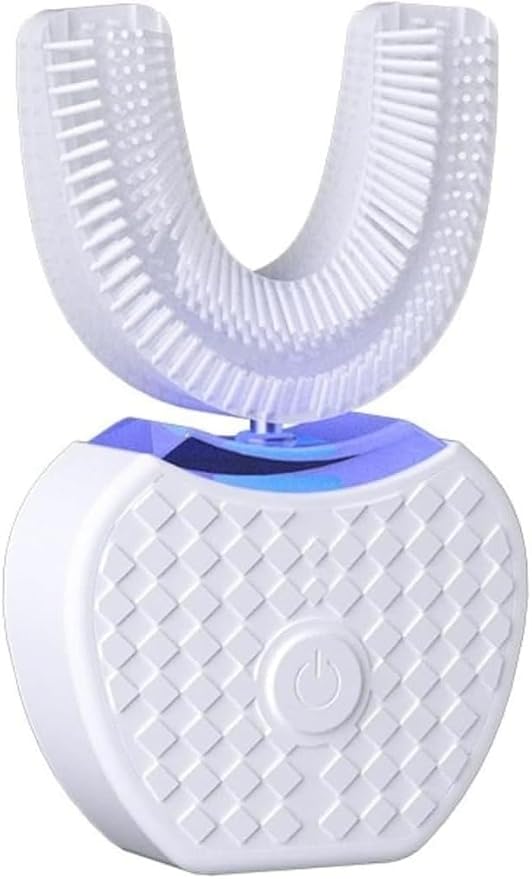 Scandinavian Smiles U-Shaped Toothbrush,Electric Toothbrush for Adults,360°Teeth Whitening Dental Tooth Cleaner (White)