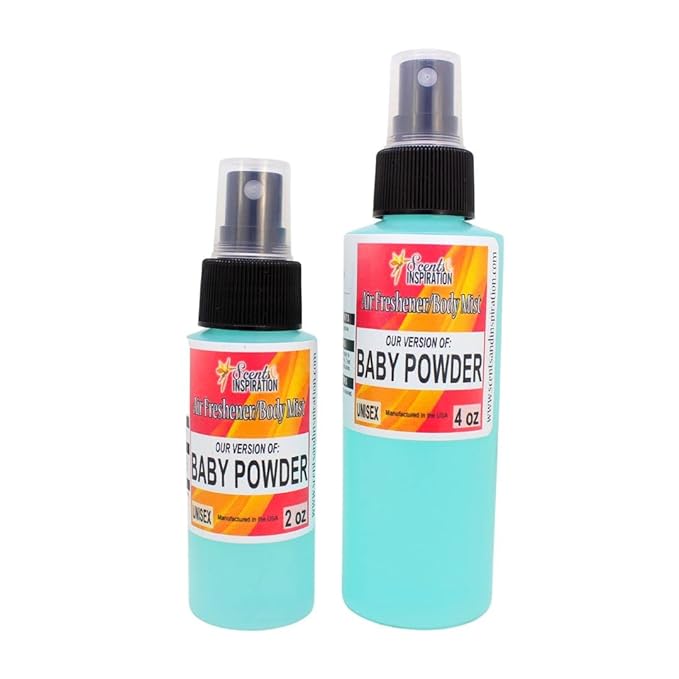 Baby Powder Air Freshener/Body Mist by Scents & Inspiration| Unisex Fragrances | Travel Size | 4 Fl. Oz