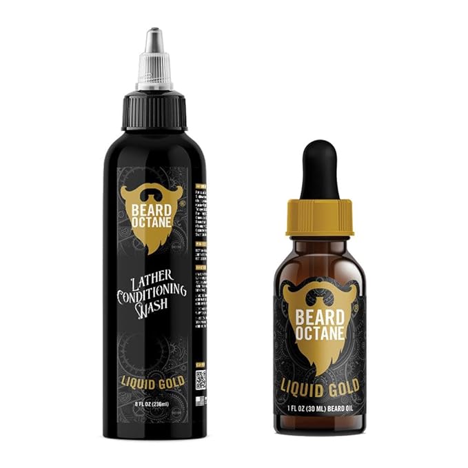 Fundamental Beard Kit - Beard Oil & Beard Wash Combo Liquid Gold - Frankincense & Oud