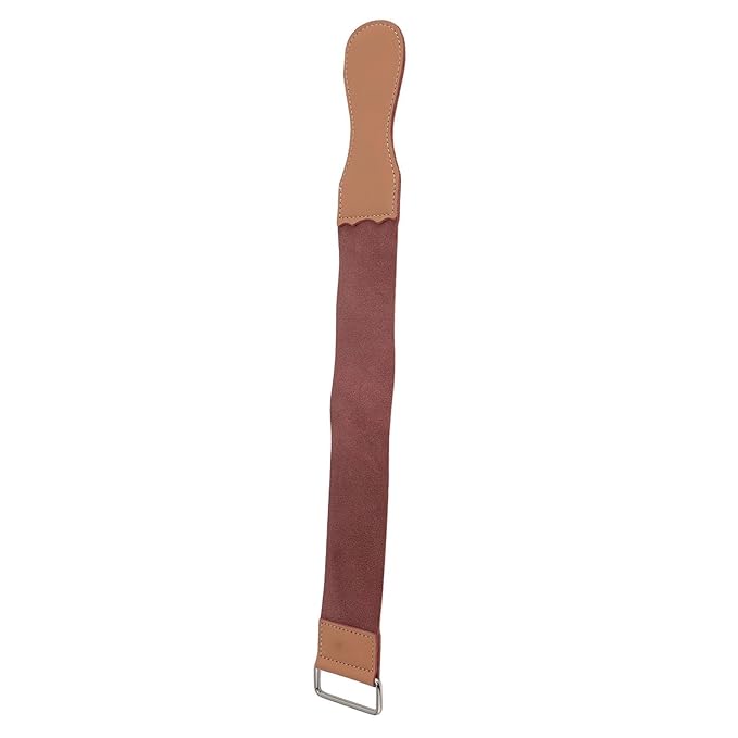 Dioche Double Layer PU Leather Sharpening Strap - Reusable Straight Barber Strop for Home Salon Use