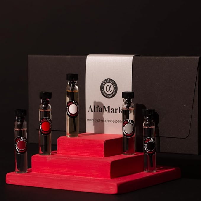 Cologne for Men with Pheromones - 5 Male Oil Perfumes x 2ml -Oil Perfume Set for Man - Great Holiday Gift
