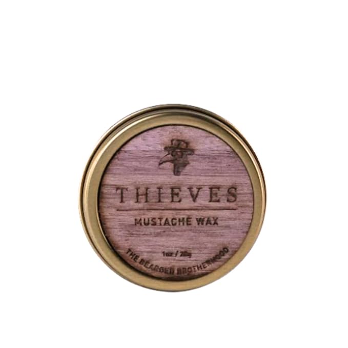TBB Thieves Mustache Wax for Men | Natural Mustache Styler with Long-Lasting Hold | Cinnamon, Citrus, Rosemary & Rose Scent | Handcrafted in Texas | 1 oz