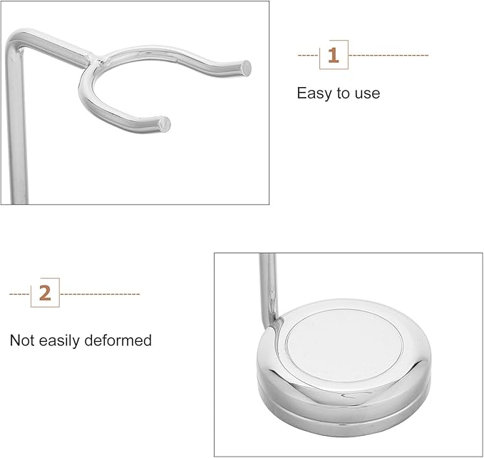 Universal Alloy Shaving Brush and Razor Stand Holder for Men, Compact Shaving Brush Rack with Fast Drying Function, Bathroom Countertop Organizer for Home and Salon Use