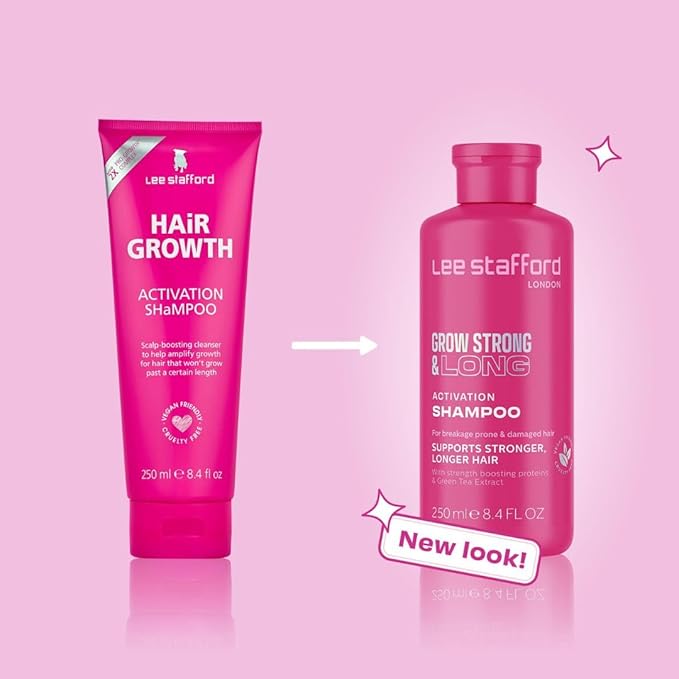 Lee Stafford Grow Strong & Long Hair Regrowth Volume Shampoo for Women & Men | Hair Lengthening Products Anti Hair Loss & Thinning | 500 ML | Sulphate Free For Damaged and Breakage prone Hairs