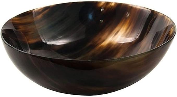 Parker Genuine Ox Horn Palm Lathering Shave Bowl – Handcrafted Natural Horn Bowl for Wet Shaving & Shave Soap Lather Mixing