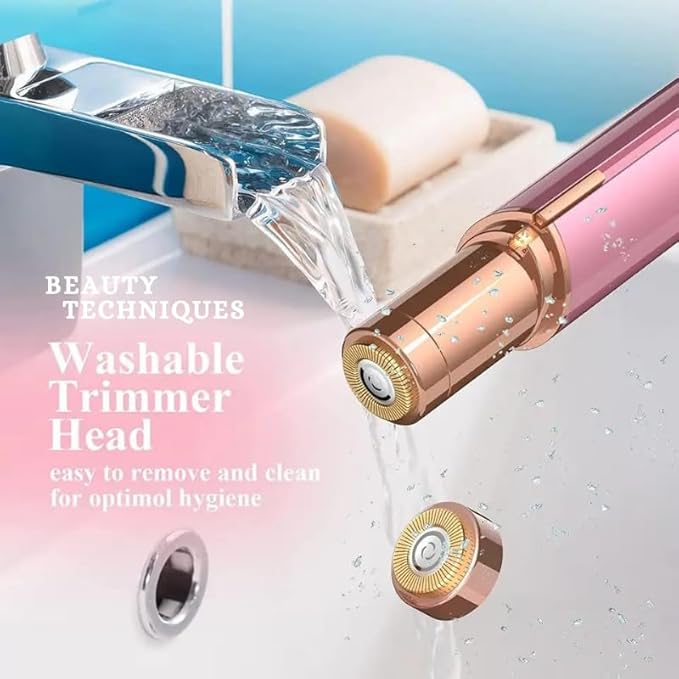 Rechargeable,Hair Removal Device,Face Shaver for Women Upper Lips, Chin & Facial Hair Remover for Women, Painless Hair Remover, Rechargeable Face Razors for Women Blush/Rose Gold