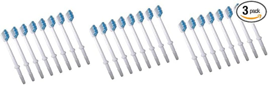 24pcs Oral Irrigator Replacement Brush Heads Brush Heads Oral Irrigator Accessories Replace Every Months for Hygiene