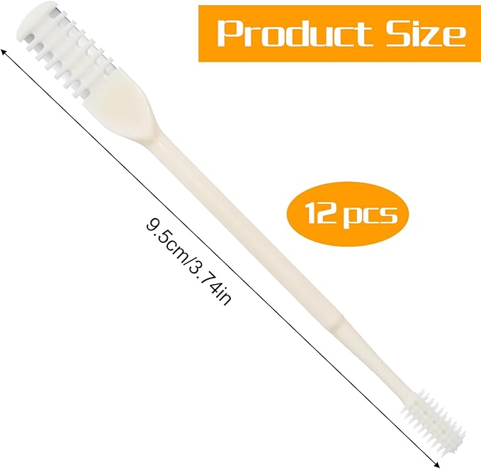 12 Pcs 2 in 1 Nasal Hair Cutter for Women Men, Double Sided Manual Nose Hair Trimmer Portable 360° Rotating Upgrade Nose Hair Knife with Soft Cleaning Brush Head, Travel Essentials (Cream)