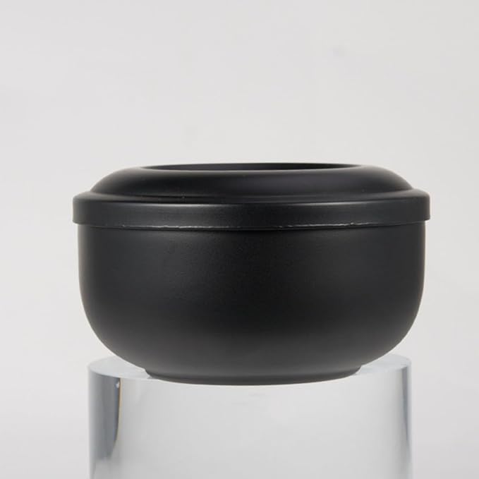 Wakauto Stainless Steel Shaving Soap Bowl with Lid Barber Shaving Foaming Container Sturdy Soap Bowl for Bathroom and Travel Use