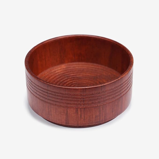 ARTIBETTER Wooden Shaving Bowl for Men Reusable Shave Mug with Vintage Oak Design Sturdy Shaving Soap Bowl for Thick Foam Grooming Tool at Home