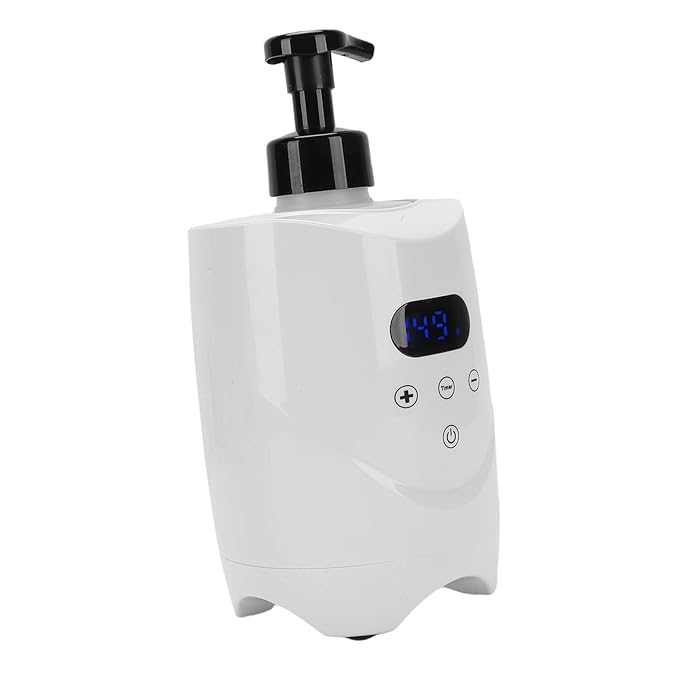 Hot Lather Machine Professional Shaving Foam Warmer Fast Even Heating Electric for Men Barbershops Salons ABS 500ml (US Plug 110V)