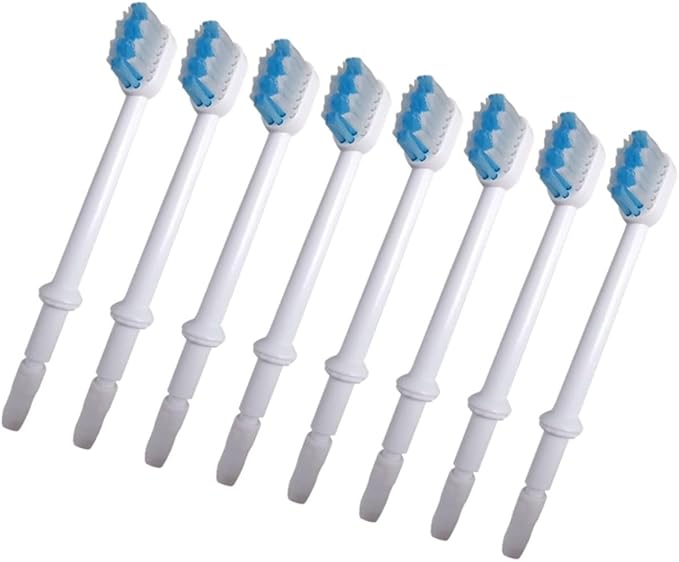 PartyKindom 8pcs Replacement Brush Heads for Oral Rinser Professional Water Toothpick Accessories Compatible Most Oral Rinser Easy to Install and Clean