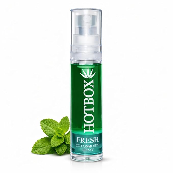 HOTBOX Fresh Cottonmouth Spray, Mint Grape Strawberry Flavors, Mouth Freshener (1 Pack-Mint)