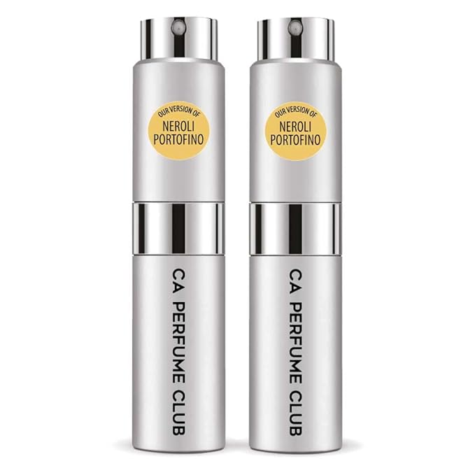 CA Perfume Impression of Neroli Portofilia for Women and Men Citrus Aromatic Scent Long Lasting Unisex Fragrance Eau De Parfum Travel Size Refillable Atomizer Spray 0.27 Fl Oz 8ml (Pack of 2)