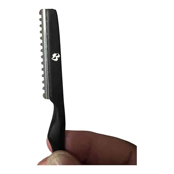 MIRACLE 7" Hair Styling Razor Kit – Stainless Steel Cutting & Thinning Tool with Blade Safety Guard & Non-Slip Handle – Texturizing & Feathering Razor for Salon & Home Haircuts