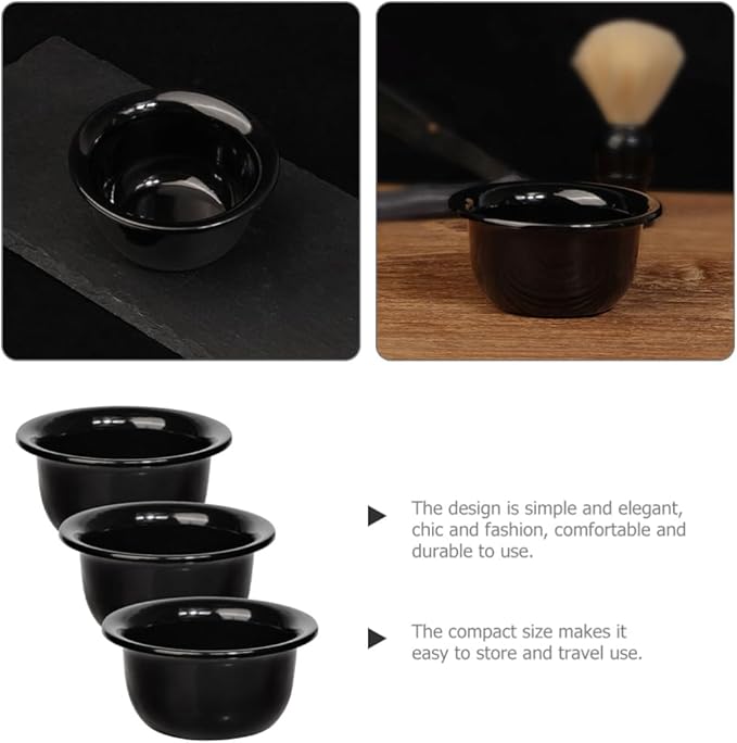 3pcs Men Shaving Bowls,Reusable Shaving Soap Cup,Household Shave Bowl,Men Shave Barber Supply Accessories