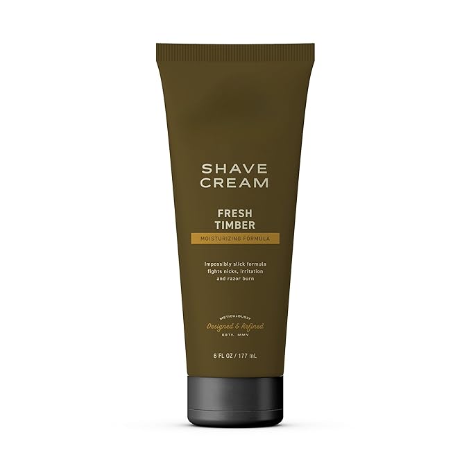 New Heritage Green Moisturizing Shaving Cream for Men, Fresh Timber Scent, 6 fl oz