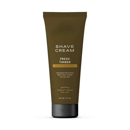 New Heritage Green Moisturizing Shaving Cream for Men, Fresh Timber Scent, 6 fl oz