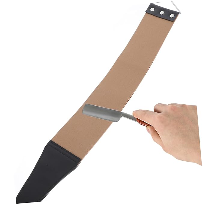 minkissy 4pcs Double-sided Sharpening Strop Tool for Home Use Practical Manual Shaver Polishing Belt Easy to Use Barber Quality Convenient Hanging Design for Maintenance