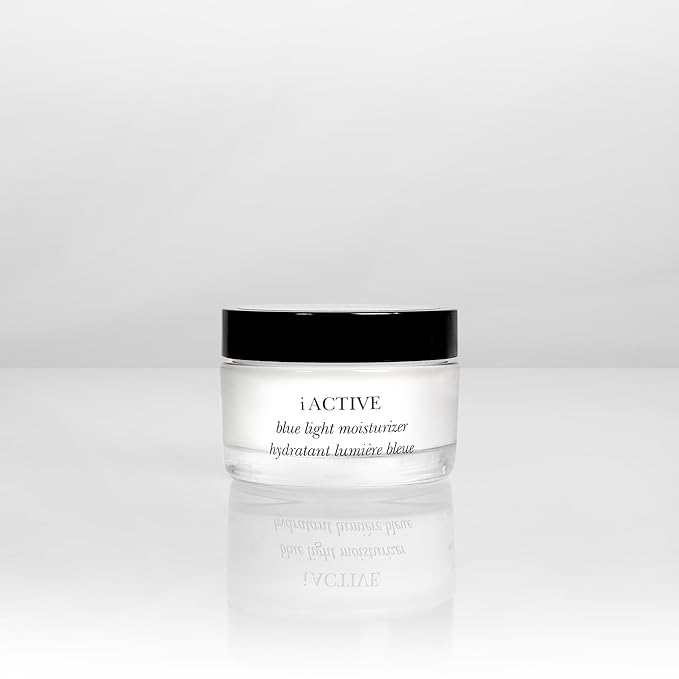 NOW BEAUTY iActive Blue Light Moisturizer - Hydration - Improves Skin Elasticity - Lightweight Moisturizer for Face – Vegan – Sulfate & Paraben Free – For Men & Women – Travel Size - 1.7 oz