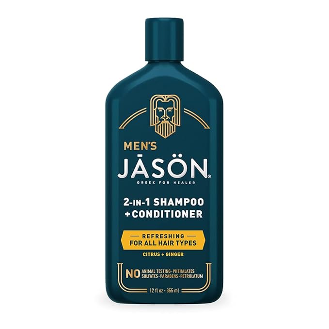 Jason Men's Refreshing 2-in-1 Shampoo and Conditioner, 12 oz