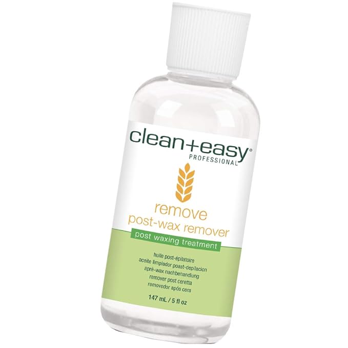 Clean + Easy After Wax Remover Oil for Skin – Post Wax Care & Soothing Residue Remover for Smooth Skin, 5 fl oz