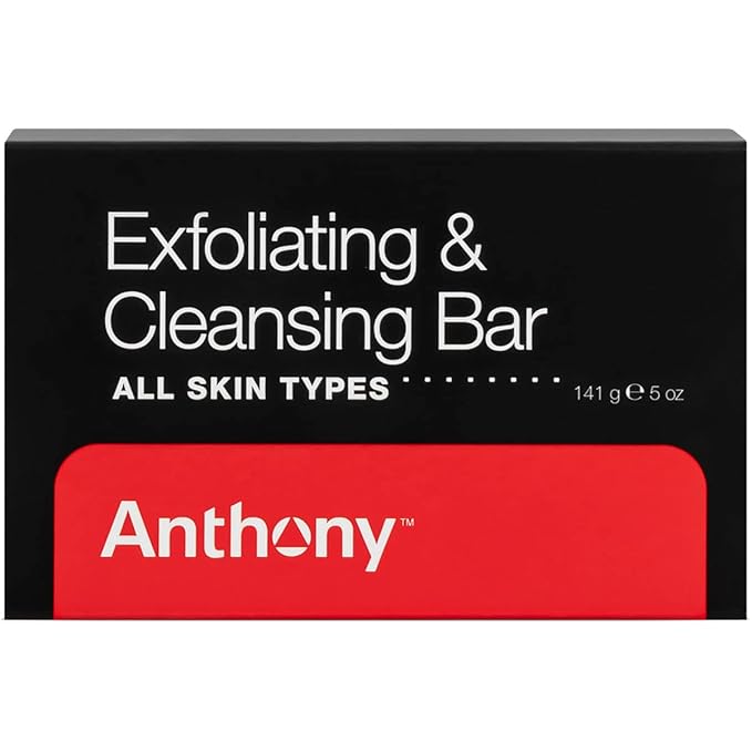 Anthony Shaving Cream Mens Sensitive Skin 6 Fl Oz and Anthony Mens Soap Bar Exfoliating Soap 5 Oz