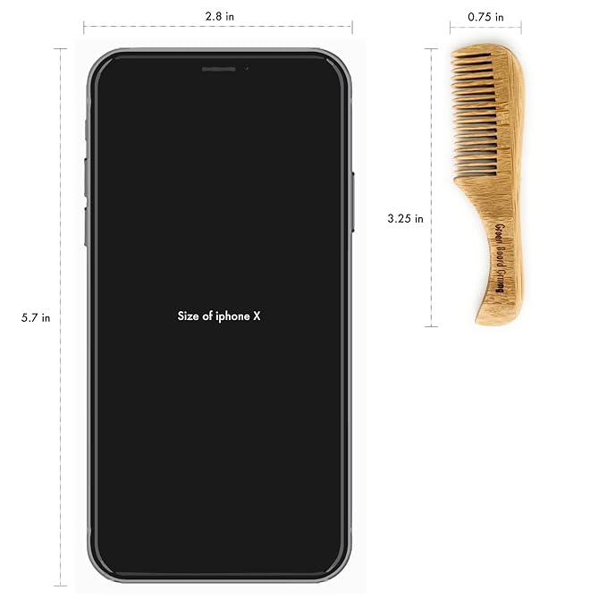 Naturally Normal Bamboo Mustache Comb (4-Pack) – Sustainable Wood Combs that Plant Trees by Green Beard Grmng