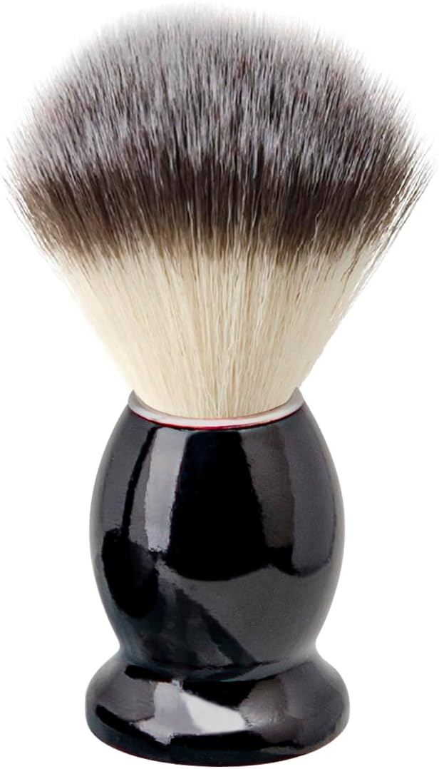 Safety Razor and Brush Stand Holder with Synthetic Hair Shaving Brush with Solid Wood Handle Prolong The Life of Your Shaving Brush