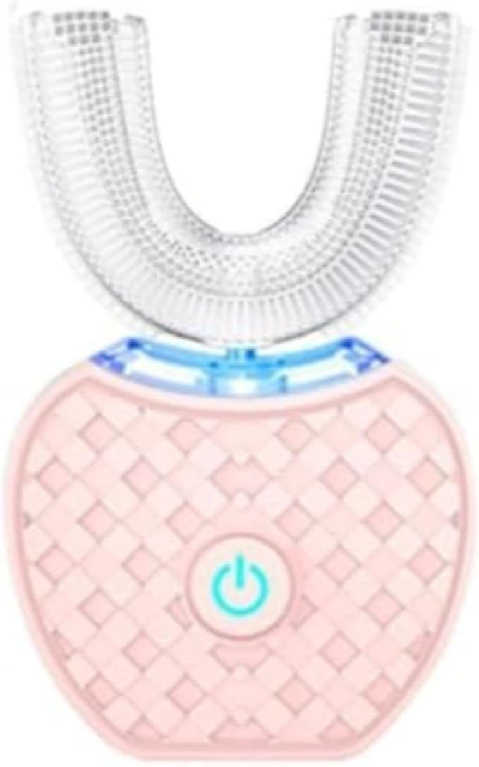 Scandinavian Smiles U-Shaped Electric Toothbrush, 360° Sonic Cleaning for Adults & Kids, 3 Modes, USB-C Rechargeable (Pink)
