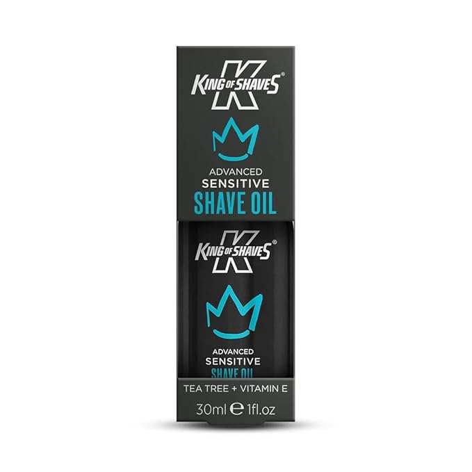 King of Shaves Sensitive Advanced Shaving Oil With Handy Pump QUAD PACK 1.01 fl oz