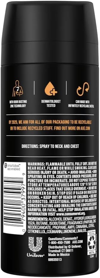 Axe Body Spray for Men - Dark Temptation - 4 oz - 2 pk