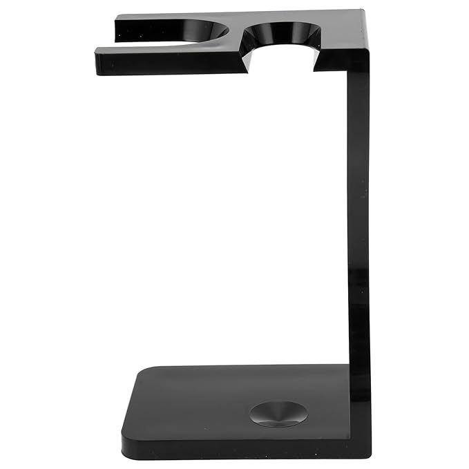 Acrylic Shaving Brush Stand Black Shaving Brush and Razors Holder Beard Grooming Brush Holder Stand for Razor and Shaving Brush Shave Accessory