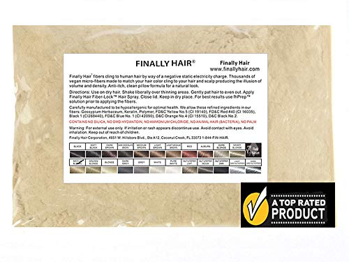Finally Hair Fibers Refill Bag - 56 Grams of Premium Hair Loss Concealer in a Refill Bag (Light Medium Blonde)