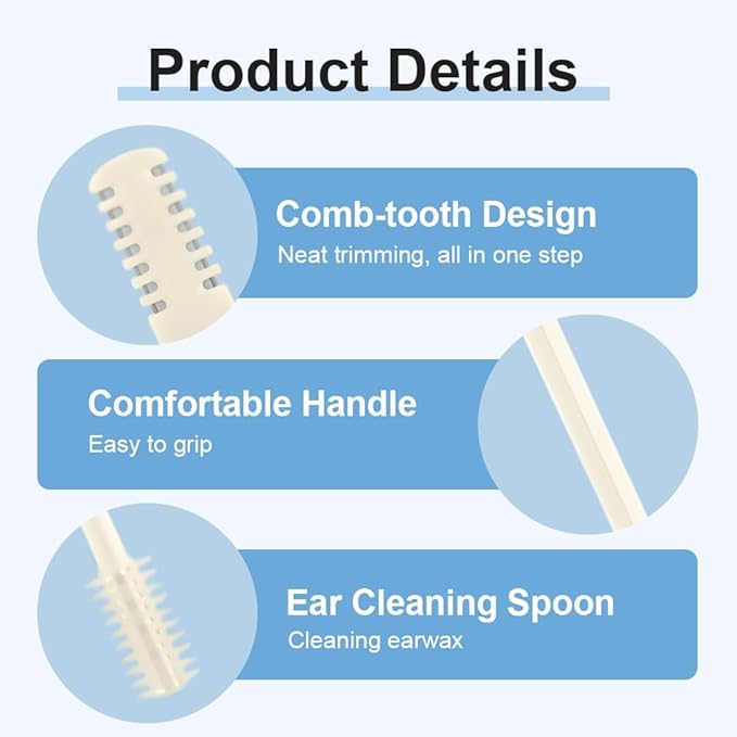 Nasal Hair Cutter, 2026 Upgraded Double Sided Portable Nose Hair Trimmer for Women Men, Travel Essentials Washable Nose Hair Remover Grooming Tool (Coffee, 12 Pcs)