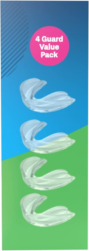 Dentemp Protect-It Custom Fit Mouth Guard 4 Pack for Teeth Grinding at Night - Night Guards for Sleep