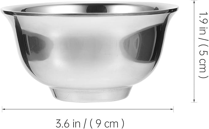 TOYANDONA Stainless Steel Shaving Soap Bowl Barber Bubble Bowl Shaving Cream Cup for Men Sturdy Suitable for Beard Care Random Style