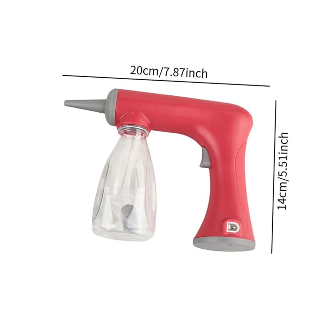 Foam Machine Professional Hot Lather Machine Cold and Hot Perm Convenient Reusable Lather Maker Charging for Salon Household, red