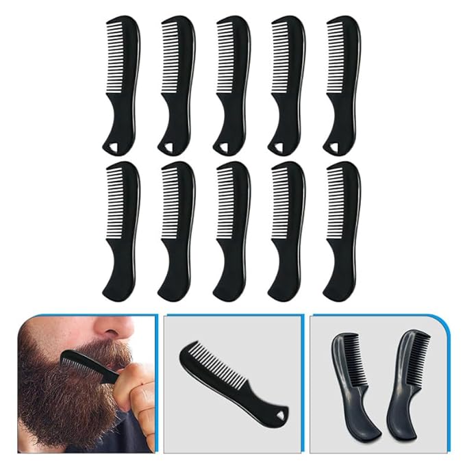 20pcs Mini Mustache Comb, 2.87" Plastic Mini Beard Brush for Men Pocket Mens Combs for Beard Straightener Men Pocket Sized Mens Mustache Brush
