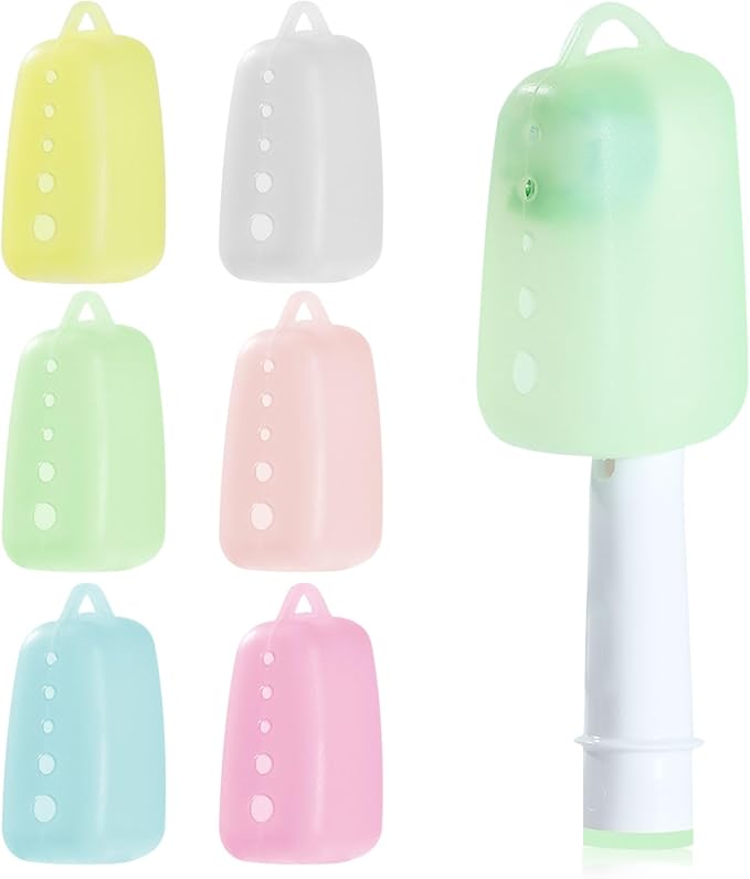 Lapfoon 6 Packs Silicone Toothbrush Covers, Tooth Brush Cover Cap for Electric & Manual Toothbrushes, Toothbrush Travel Essentials