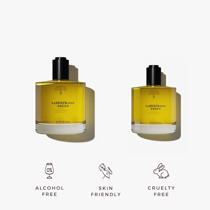 Eternal perfume oils Sandalwood Dream perfumes for women Inspired by Santal 33 Long Lasting Perfume for Men 1.69 FL Oz Designer Perfume for Men with 1 FL Oz (Pack of 2)