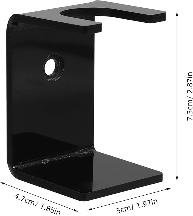 SOIMISS Shaving Brush Holder and Razor Rack, Black Men’s Shaving Stand with Stable Base for Bathroom Razor and Beard Brush Storage