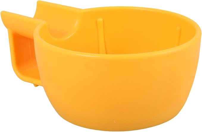 ARTIBETTER Shaving Soap Bowl for Men Yellow Thick Plastic Shave Lather Bowl with Wide Mouth Deep Sturdy Shaving Soap and Foam Building
