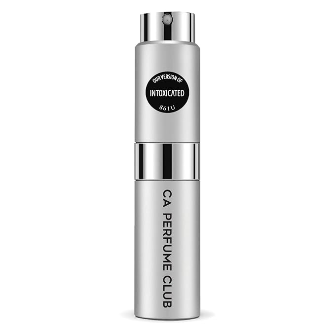 CA Perfume Impression of Intoxicated for Women and Men Aromatic Spicy Scent Long Lasting Unisex Fragrance Eau De Parfum Travel Size Refillable Atomizer Spray 0.27 Fl Oz 8ml