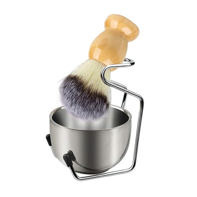 Men's Shaving Soap Bowl Stainless Steel Shaving Cup Double Layer Foam Shaving Soap Cream Mug Shaver Razor Cleansing Foam Tool