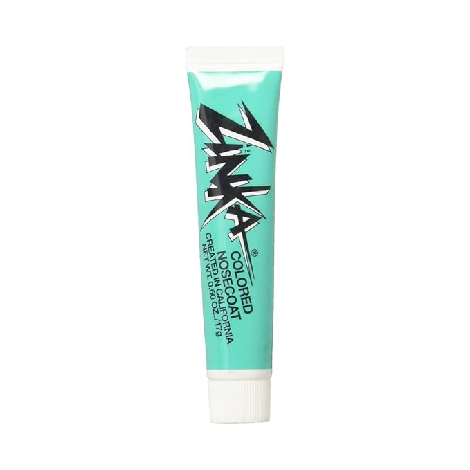Zinka Colored Zinc Oxide Sunblock – High Zinc Formula for Nose and Face, Water & Sweat Resistant, Teal