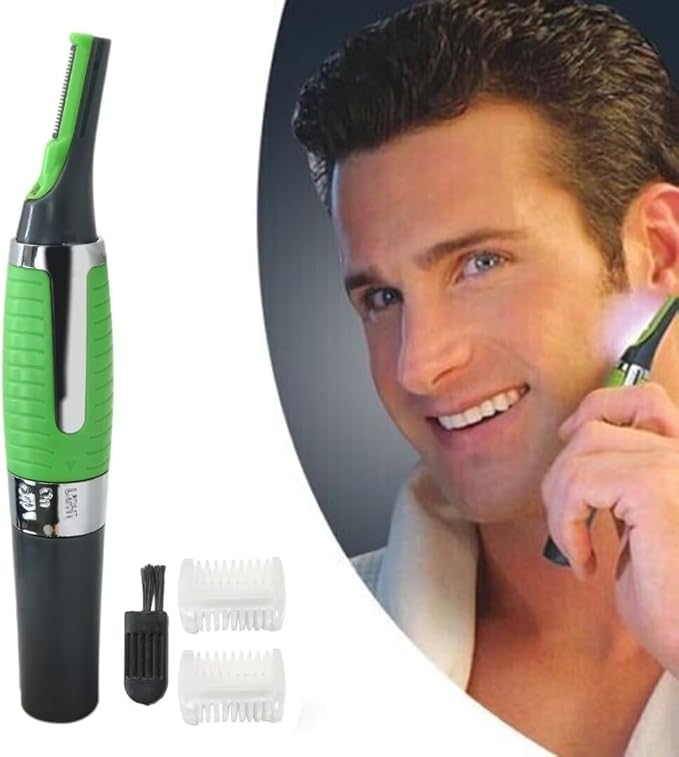 Nose Ear Face Neck Eyebrow Hair Mustache Beard Trimmer Shaver Clipper for Men and Women Features Quick and Painless Trimming